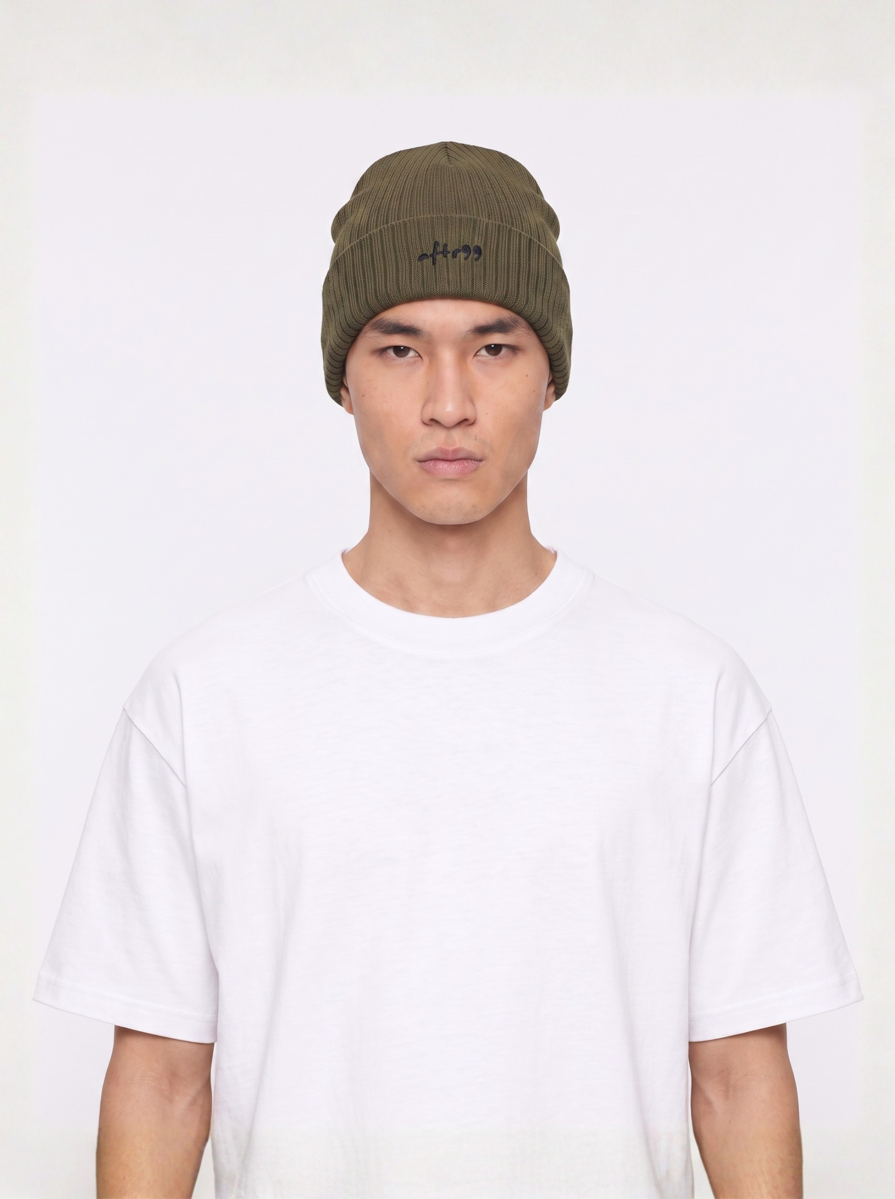 Olive knit beanie