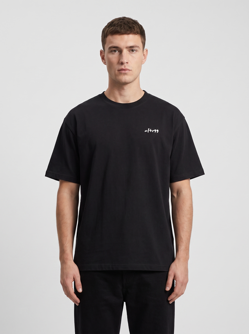 aftr99 Arabic Motto Heavyweight T-Shirt in Classic Black