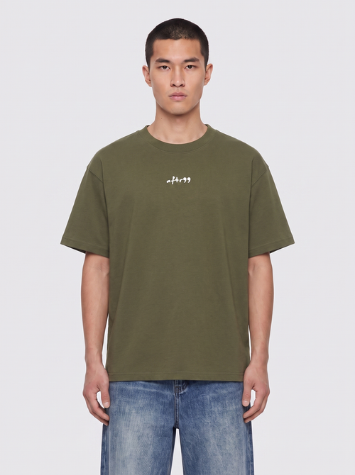 aftr99 Born Feral Oversized T-Shirt in Army Green