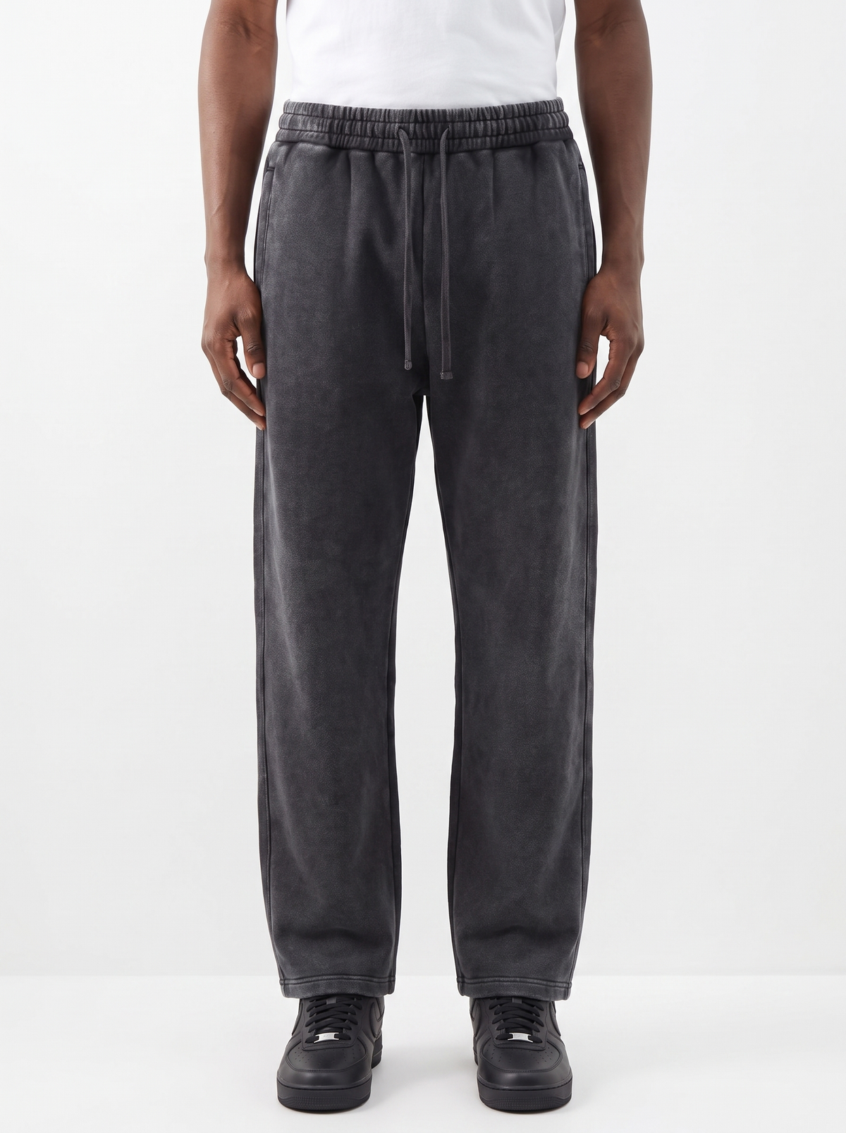 aftr99 Stone Wash Sweatpants in Black